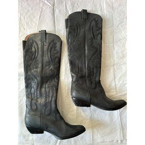 Jeffrey Campbell Calvera-2k Boots Black Washed Leather Western